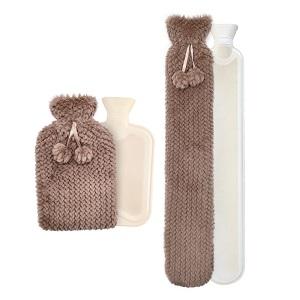 Rubber hot water bottle with covers